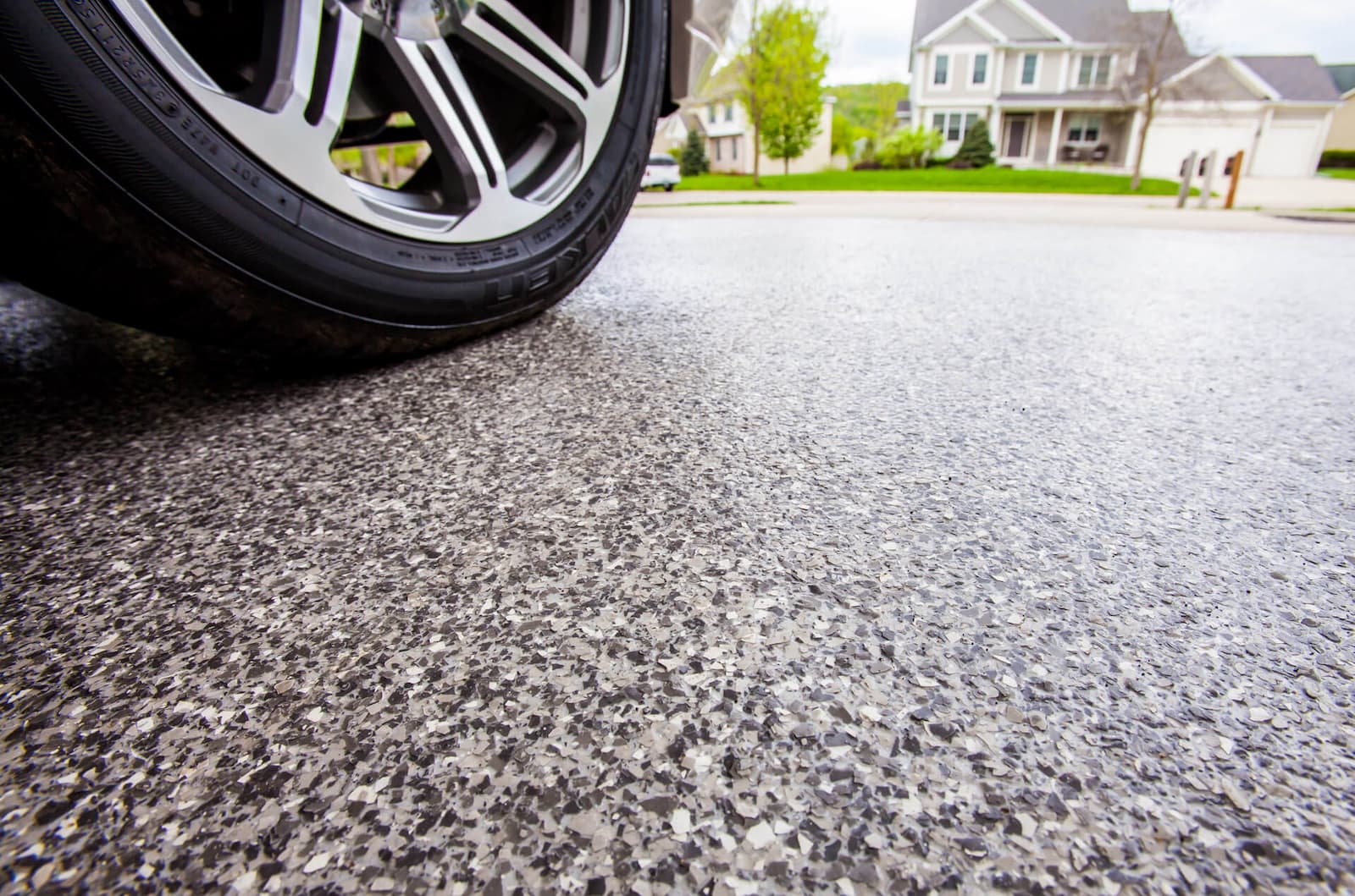 driveway wheel - Make Your Neighbors Jealous: Transform Your Tennessee Property with New Concrete Coatings